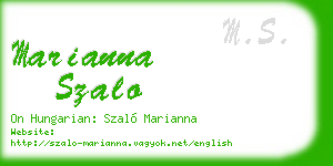 marianna szalo business card