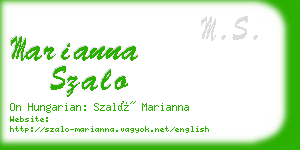 marianna szalo business card